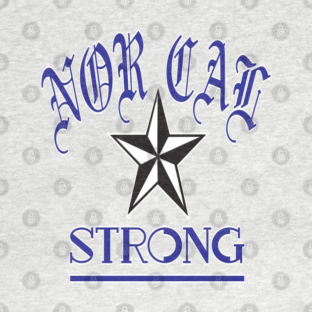 NOR CAL STRONG DESIGN #1-BLUE/WHITE BORDER by SELcustoms